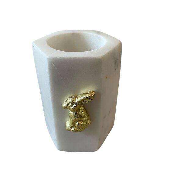 Marble and Gold Bunny Rabbit Cocktail Picks Set of 8 Easter New - Picture 9 of 12